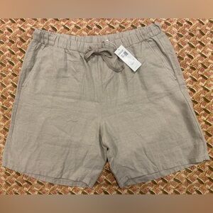 Eileen Fisher Organic Linen Mid-Thigh Shorts XL/XXL